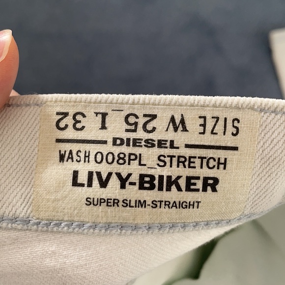 Diesel Livy Biker Super Slim Straight Stretch Jean - Picture 3 of 6